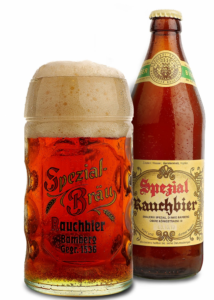 Botella y jarra de Brauerei Spezial Rauchbier Lager, Bamberg